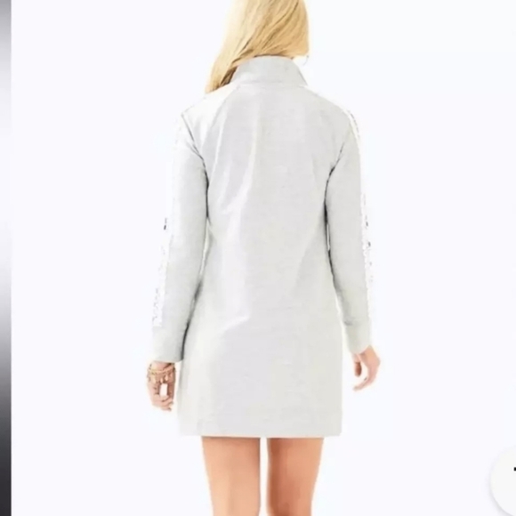 Lilly Pulitzer Women's Long Sleeve Skipper Popover Dress, Size M, Gray - Picture 3 of 14